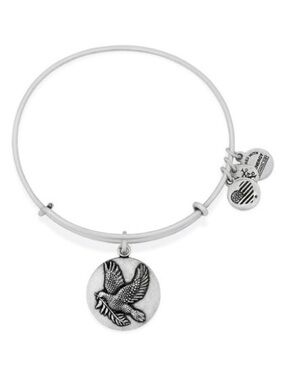 NWT! Alex and Ani Sacred Dove Charm Bangle Bracelet - Silver